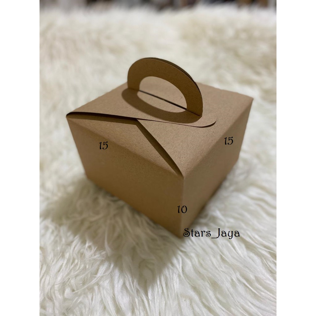 

Box Kraft Tenteng 15 x15 x10 cm