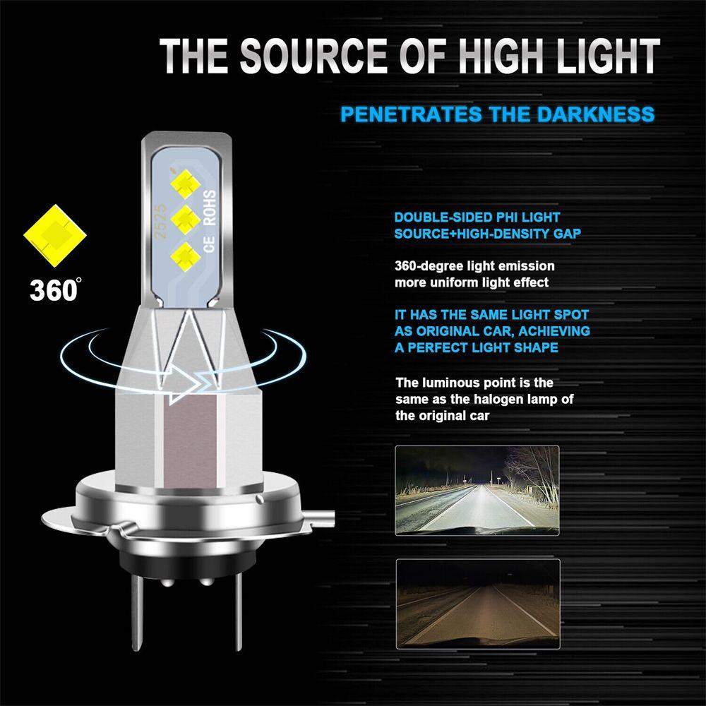 Populer 2pcs Lampu Kabut Mobil 80W 2525 Terang H4 H7 H8 H11 9005 9006 Hi/Low Kit Beam LED 80W DRL