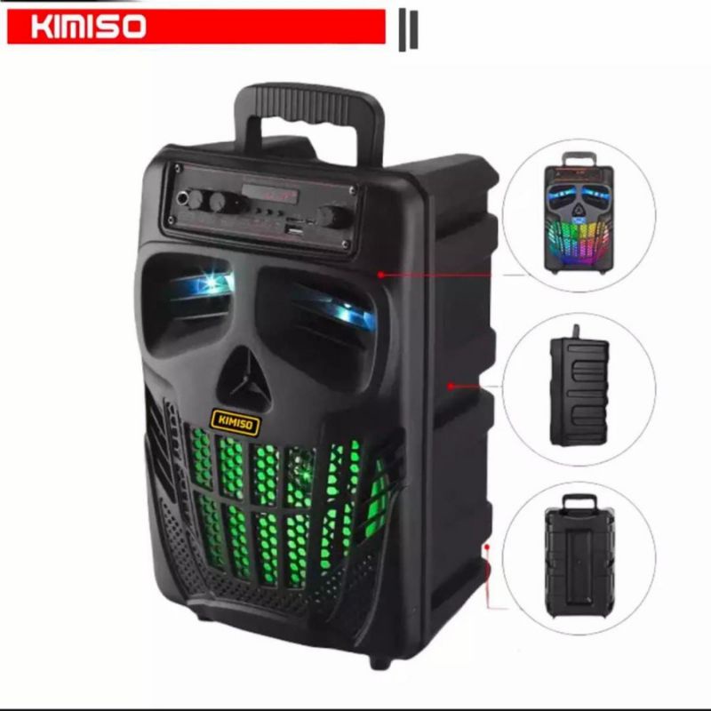 Speaker Bluetooth Karaoke Free Mic 8,5Inchi QS7801/ Salon Aktif Portable Radio Fm Mp3 Super Bass Speaker Aktif Wireless