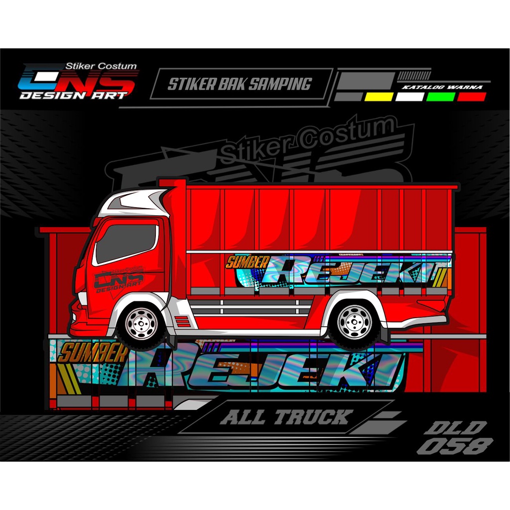 Sticker Stiker Truk Canter Sticker Stiker Bak Samping Truk Canter Dump Ragasa Giga Elf Stiker Printi