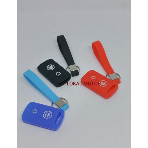 Gantungan kunci plus cover  silicone remote keyless Yamaha Fazzio Nmax Lexi Xmax Aerox Freego