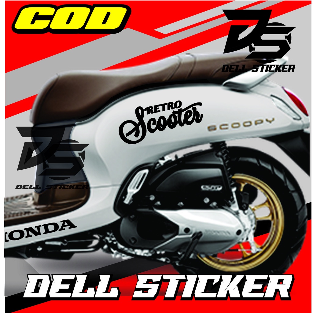 STIKER SCOOPY RETRO SCOOTER / CUTTING STIKER SCOOPY / STIKER SCOOPY 2021 / STIKER TERBARU / STIKER M