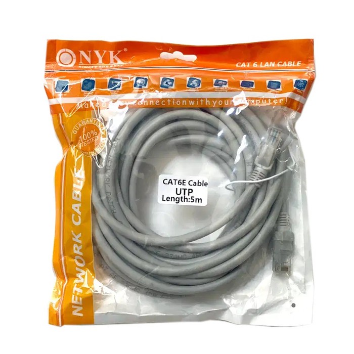 CABLE UTP LAN CAT 6 5M PATCH CORD NYK