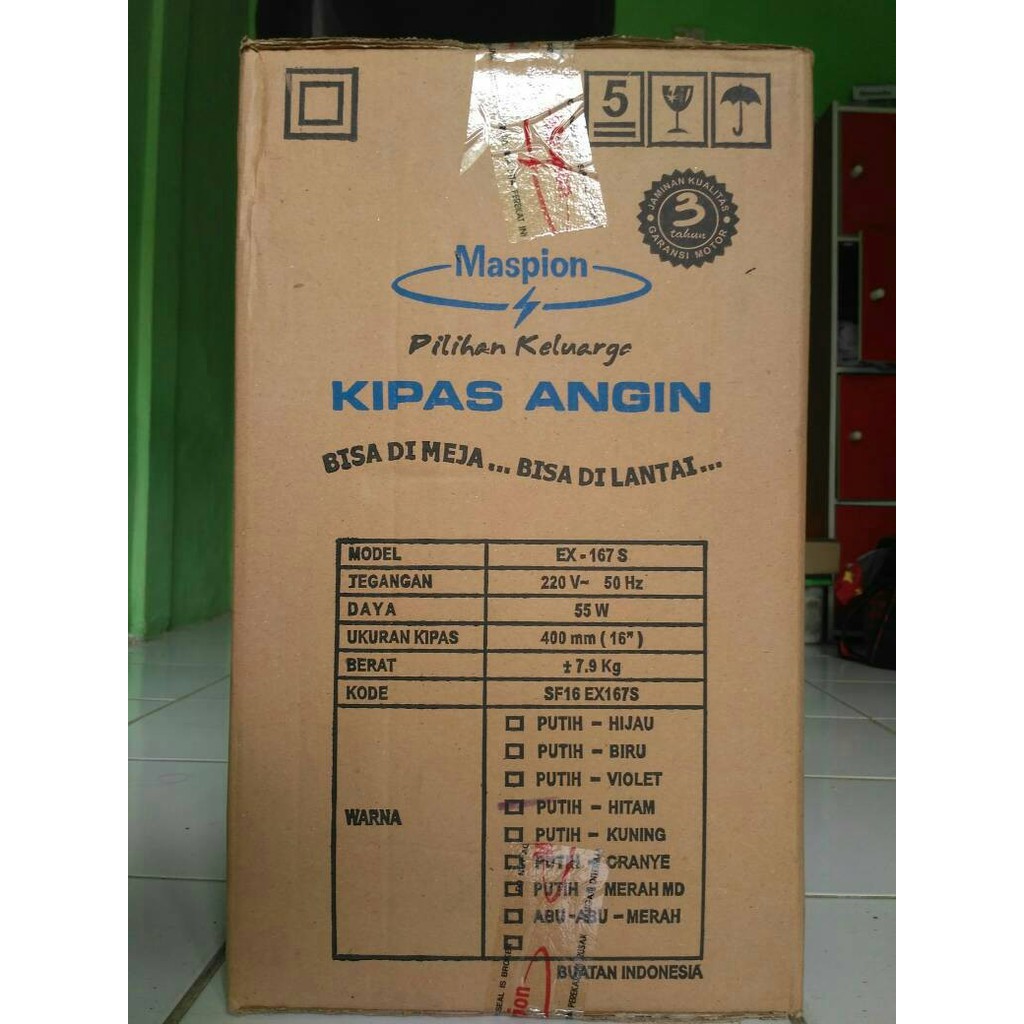 Maspion STAND FAN Kipas Angin Berdiri 16&quot; EX-167 S. 2 IN 1