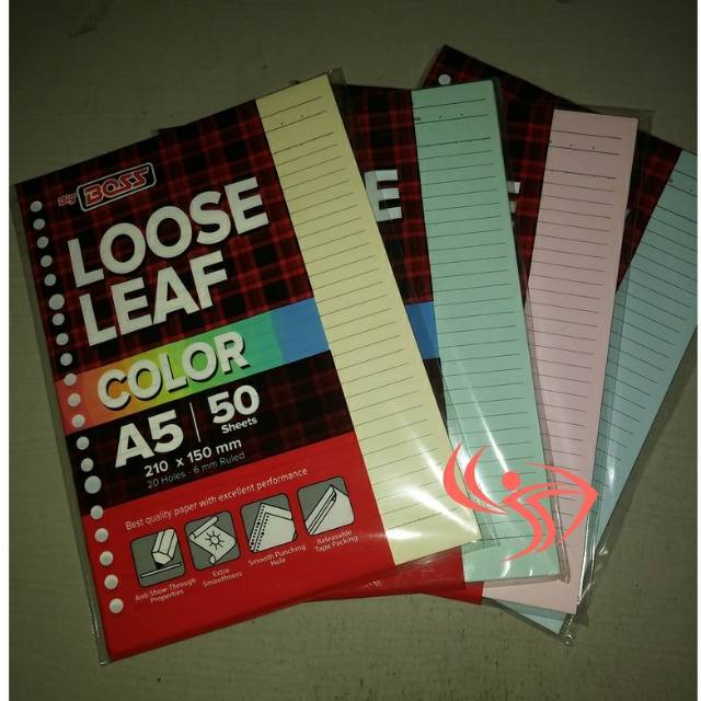 

Isi binder A5 warna Bigboss isi 50 lbr