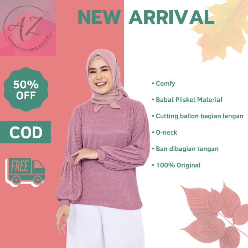 baju pakaian fashion atasan muslim wanita blouse murah terbaru kekinian sophia balloon tops