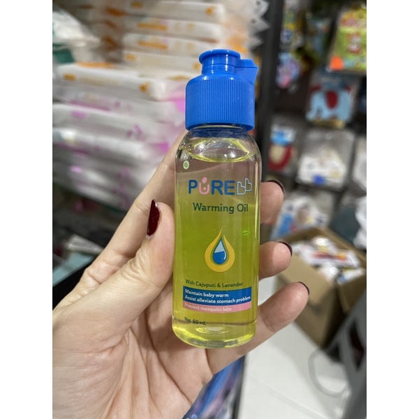 PUREBB WARMING OIL 60 ml/Pure baby WARMING oil /Minyak telon bayi