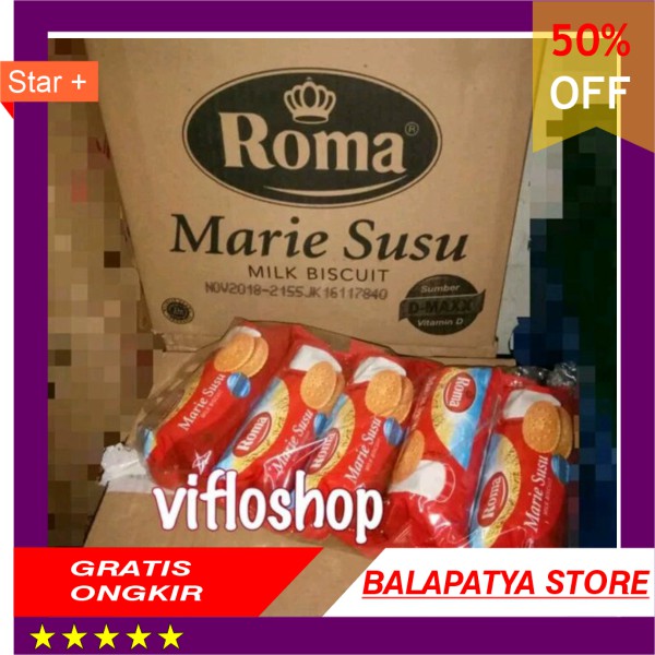 

LIMITED EDITION!!! Grosir Eceran Biskuit Roma Marie Susu Kemasan 115gr