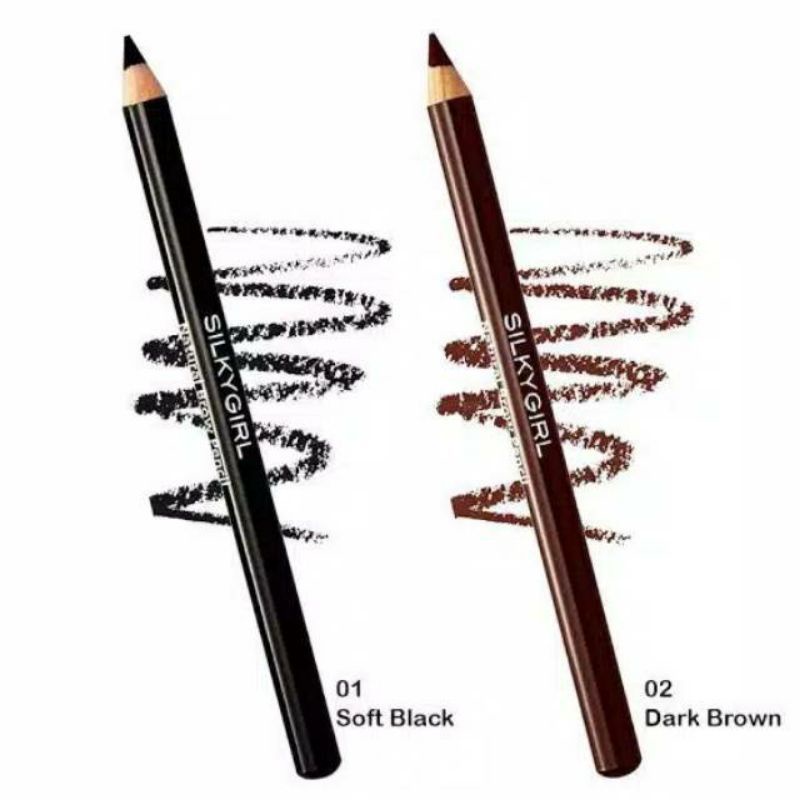 Silkygirl Eyebrow Pencil Soft Black Brown Eye Brow Pensil