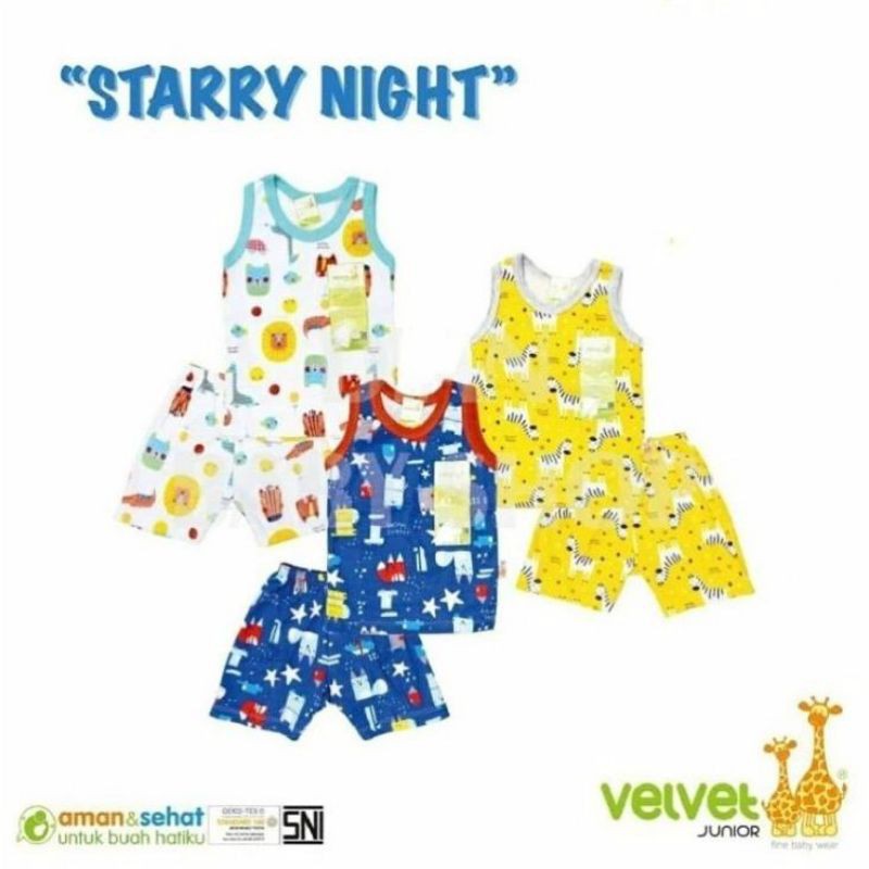 Velvet junior set kutung motif starry night