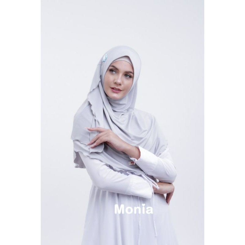 Monia Yara Hijab Light Grey  MLXL| hijab terlaris