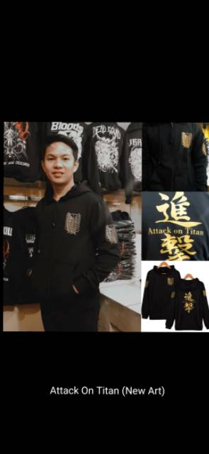 Jaket Anime Attack On Titan Zipper Hoodie Terbaru