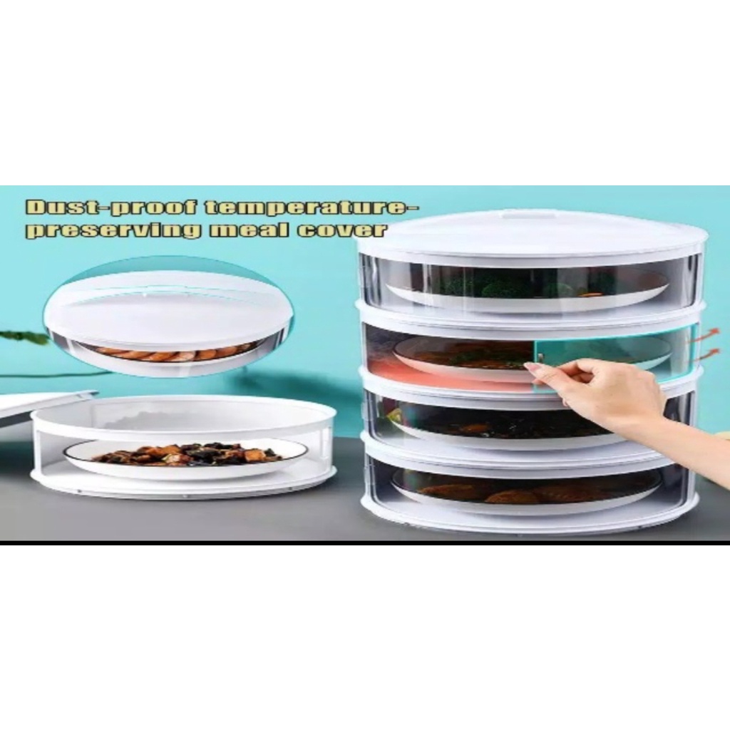 Tudung Saji Susun 4 Rak Susun Food Cover Tahan Panas - Rak Penyimpan Makanan