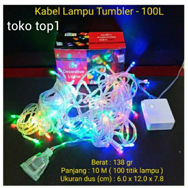 lampu natal 100 led RGB /9meter/tumblr light/tumblr led 7warna /rainbow