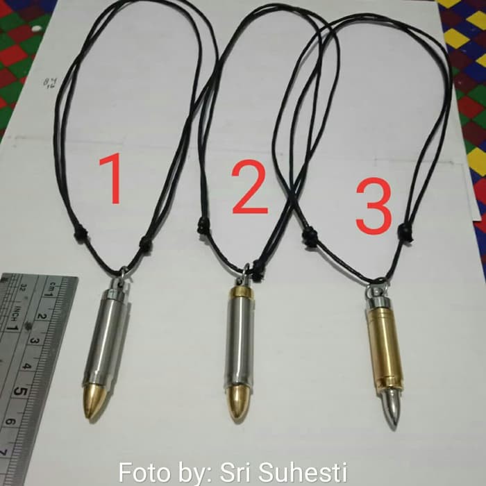 kalung tali peluru drat bisa dibuka