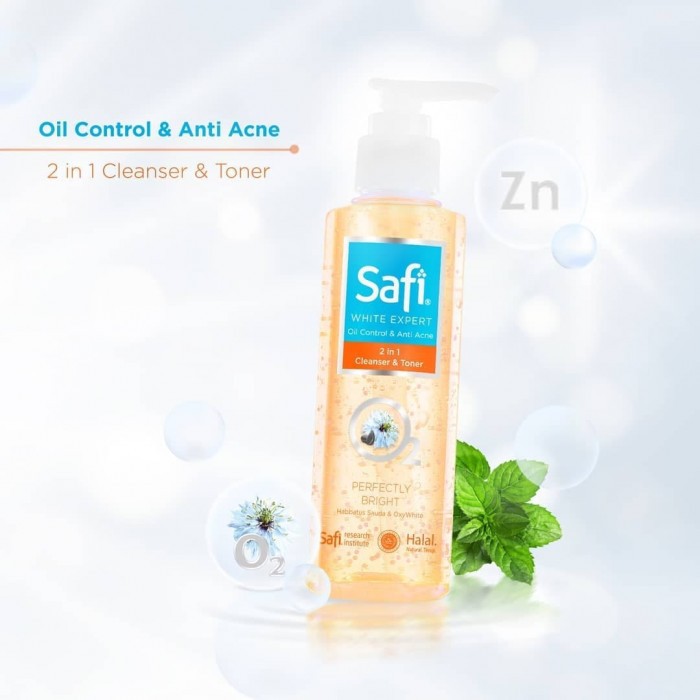 ❤️Glamouroseshop❤️ Safi White Expert Oil Control &amp; Anti Acne 2in1 Cleanser &amp; Toner 150ml (ACNE)