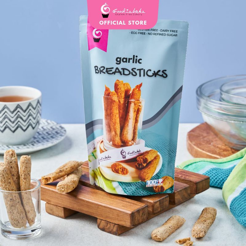 

Goodiebake Garlic Breadsticks 100G (Gluten Free Vegan)
