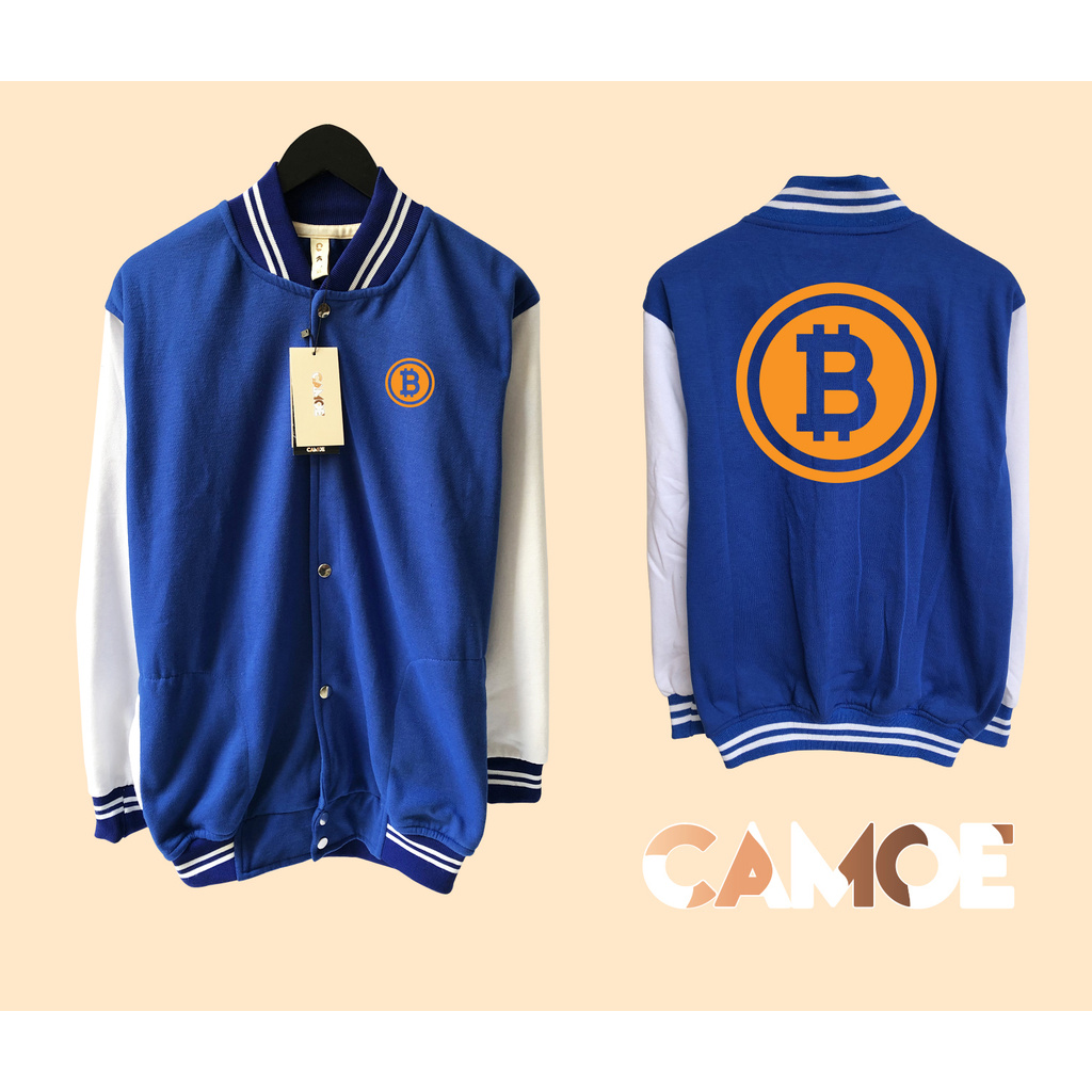 Jaket Baseball Varsity Bitcoin cryptocurrency