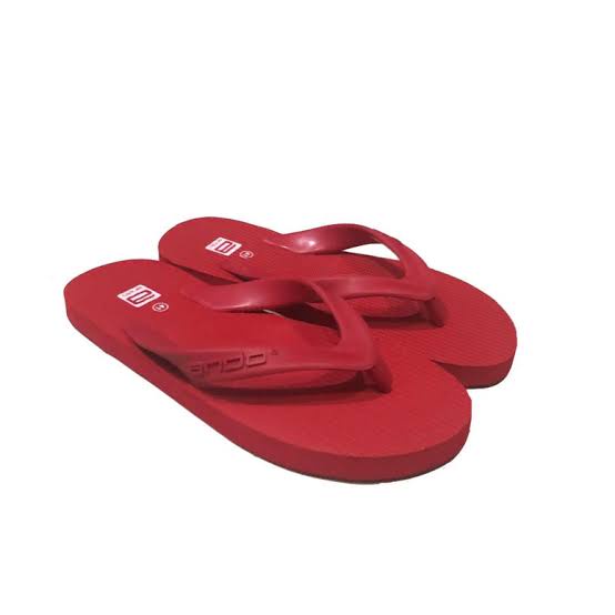 (SANDAL JEPIT BRANDED PRIA TERMURAH) Ando Hawaii Merah Size 38-42 / sandal karet tebal asli Indonesi