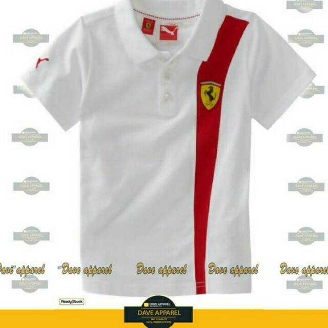 KAOS POLO SHIRT KAOS KERAH MOBIL FERRARI PUMA KAOS DISTRO