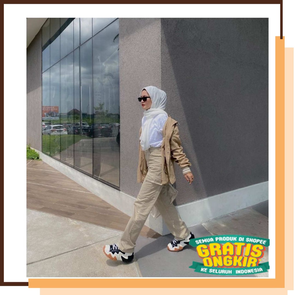 Warna Hitam Biru abu Grey MUda Gelap Pink Hijau Oren Merah / (27-30) KHAKI CARGO JEANS / CELANA HW C