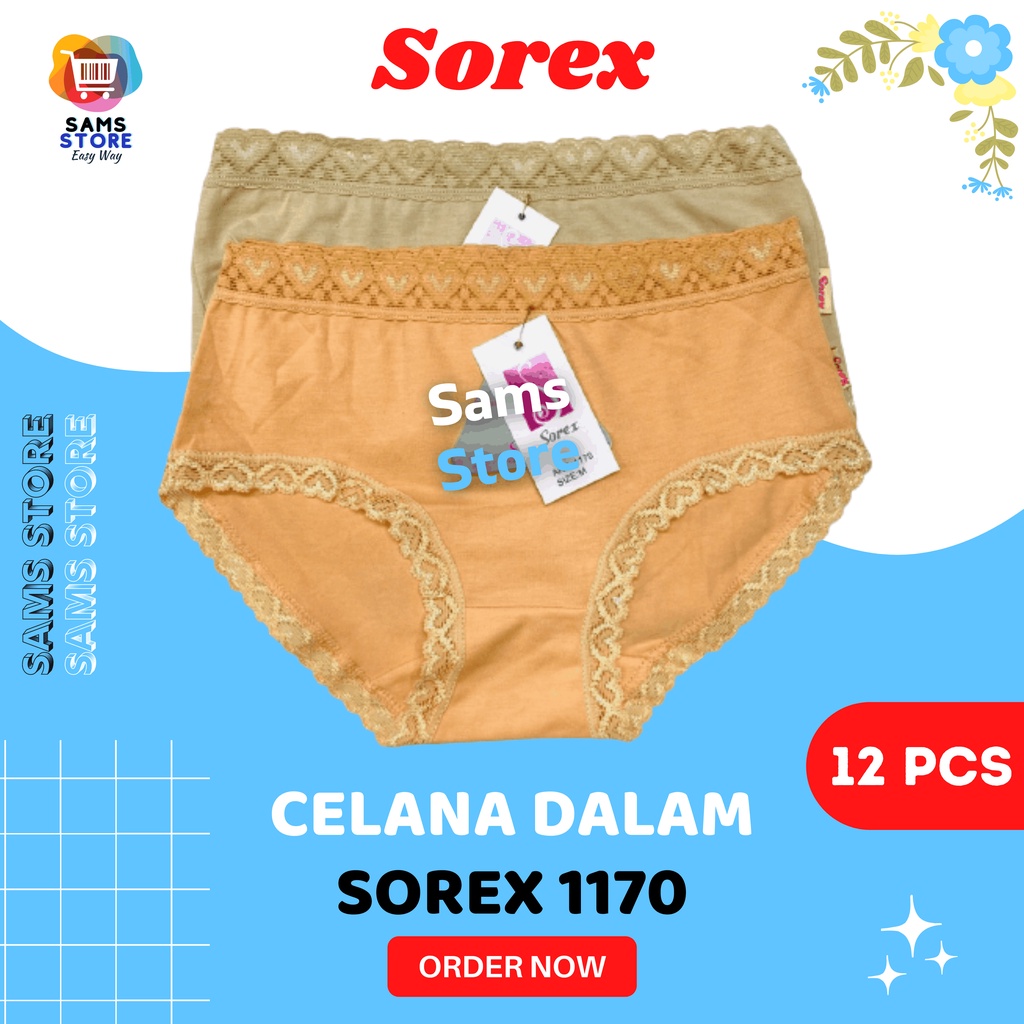 CD Sorex 1170 Mini Lusinan Celana Dalam Wanita Dewasa Sorek Isi 12 / Underwear Daleman Cewek Super S