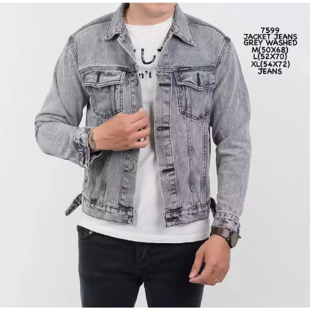 Jaket Jeans Sanwash Original/ Jaket Jeans Denim Pria Terbaru 2022