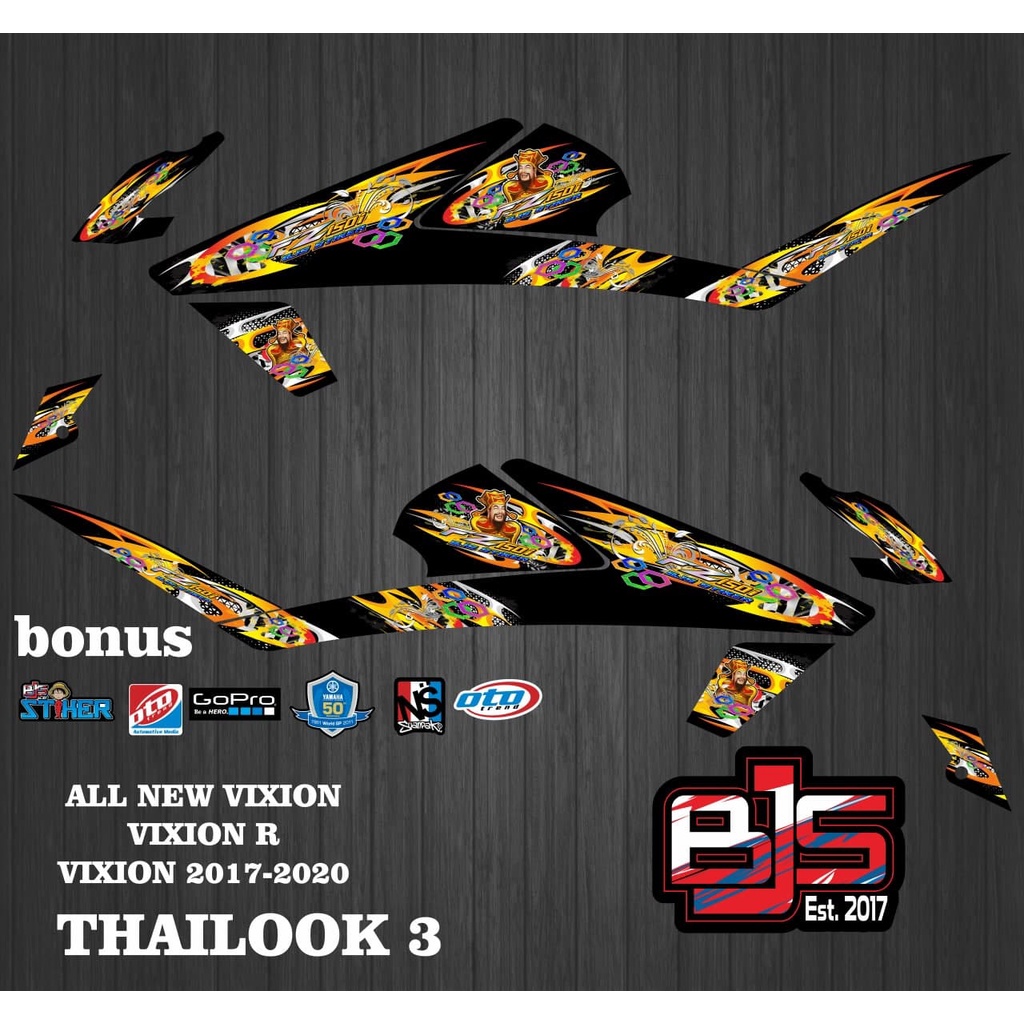 Striping all new vixion - Stiker Decal yamaha vixion 2017-2021 vixion r all new vixion thailook 3