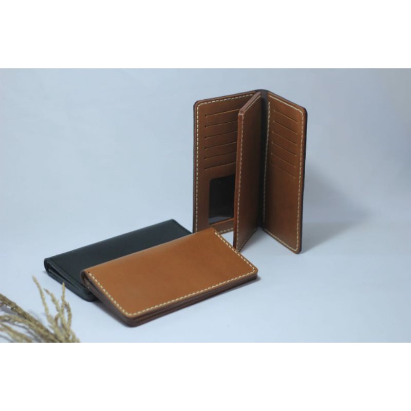 Dompet kulit pria model panjang/Dompet kulit sapi asli