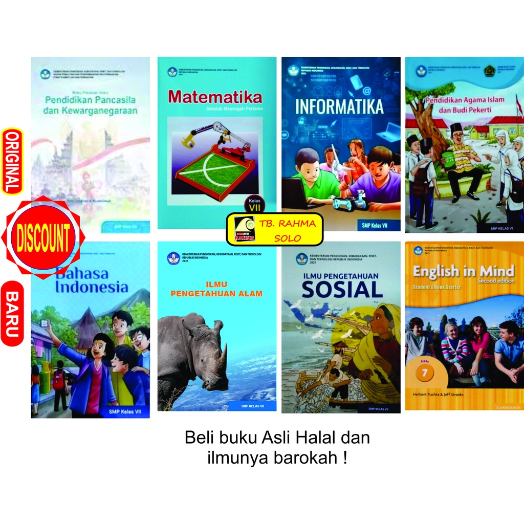 BUKU SMP MTs KELAS VII 7 1 Kurikulum Merdeka Kumer Bahasa Indonesia Bahasa Inggris English in Mind I