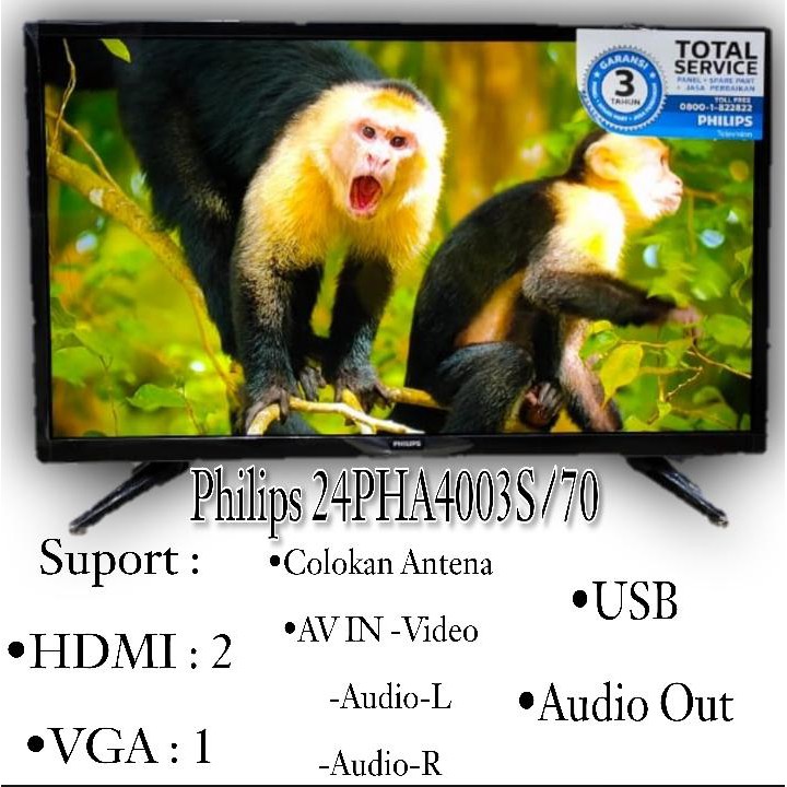 Phillips 24PHA4003S/70 24 Inch LED TV Android Box Mirroring,Bluetooth