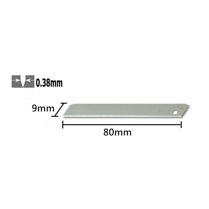 

RB Olfa AB-SOL-50 Refill Pisau Cutter Polos 9mm (50pcs/Pack) Solid Blade 9 mm