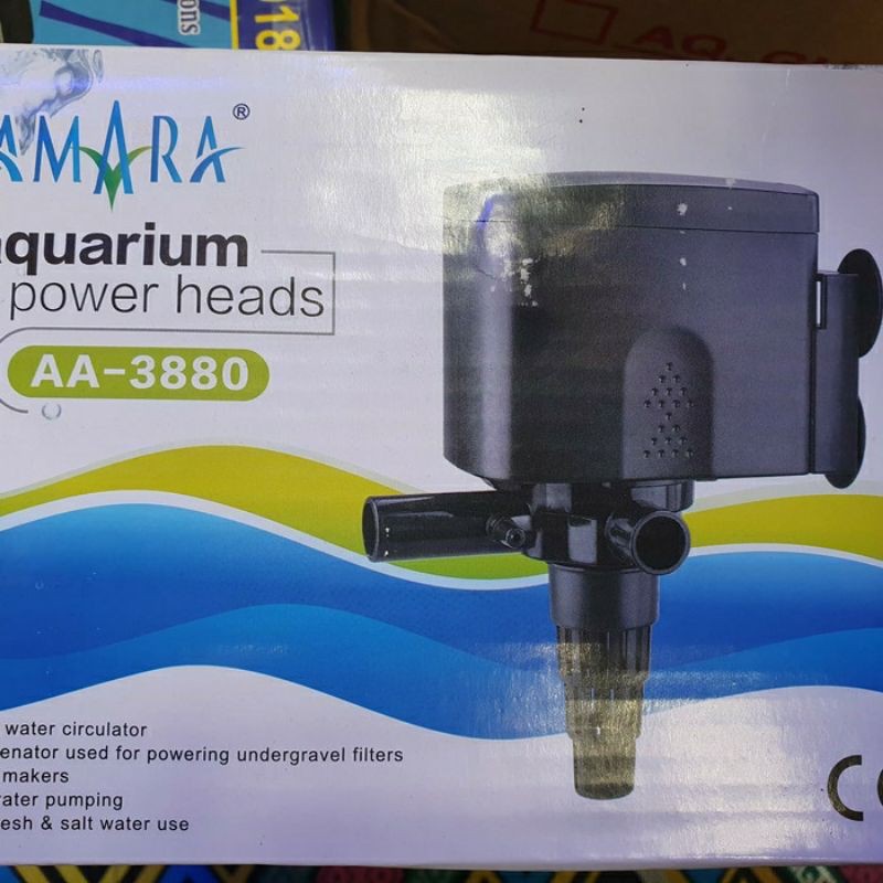 Mesin Pompa Power Head PH Filter Aquarium Kolam Merk Amara Tipe AA 3880