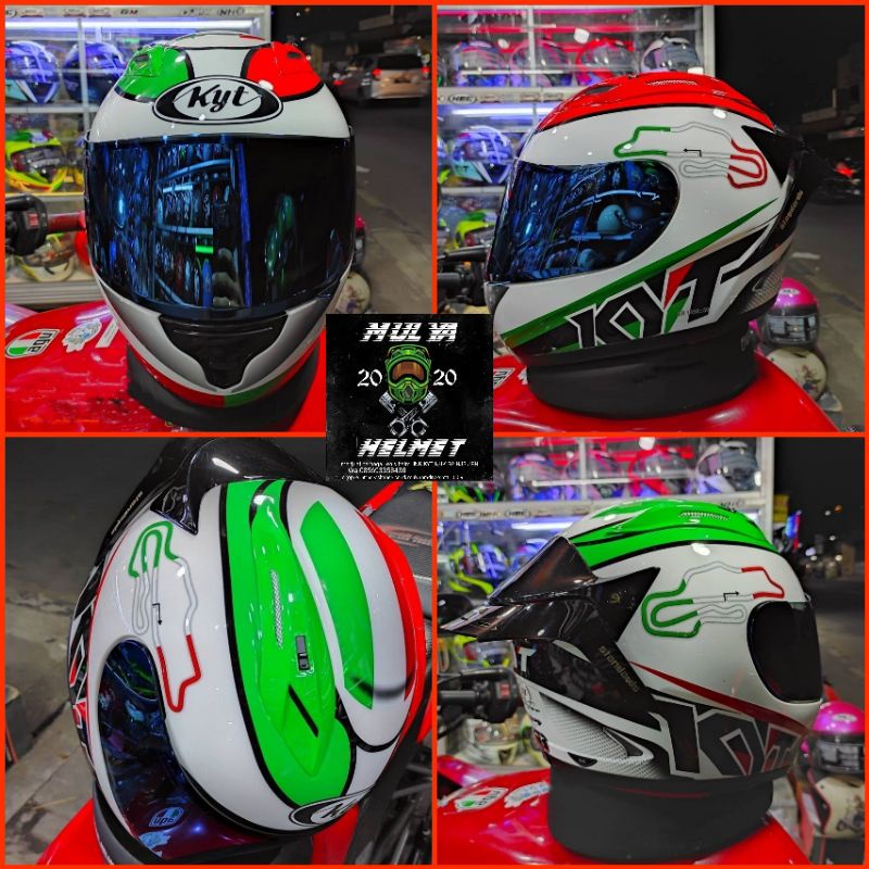 Helm KYT RC7 Seri#16 Paket Ganteng