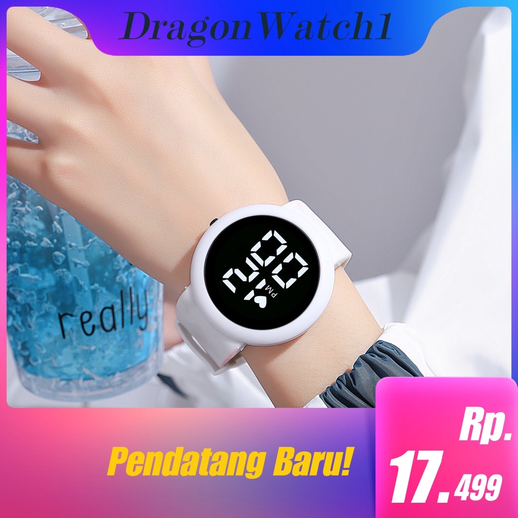 COD✅ Jam Tangan Digital Pria Wanita Bulat Tahan Air Fashion Watch LED Gaya Minimalis   S1186