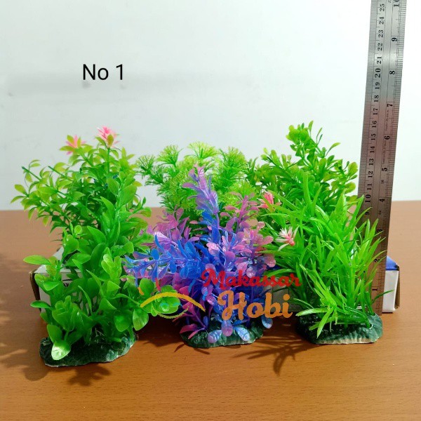 Tanaman Hias No 1 Aksesoris Aquarium Hiasan Akuarium Aquascape Plastik