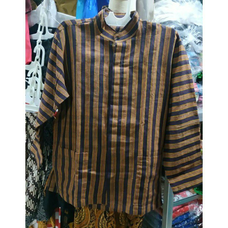 koko surjan/surjan dewasa model koko/lurik koko/surjan lurik krah sanghai