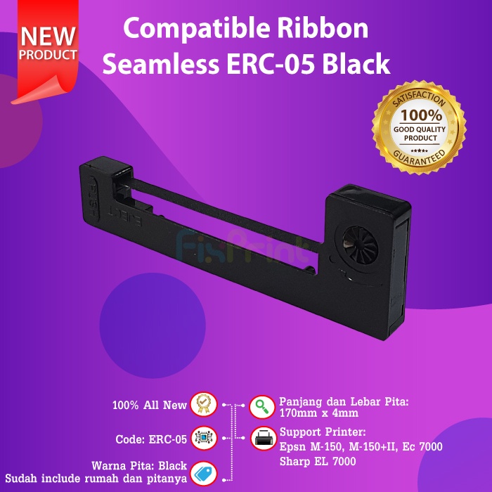 SEAMLESS RIBBON ERC-05 ERC 05 BLACK PITA EPSN ERC05B