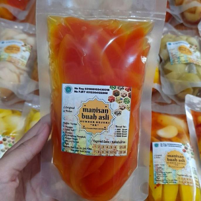 

Manisan Buah Pepaya Basah Original / Pedas Segar Dengan Gula Alami