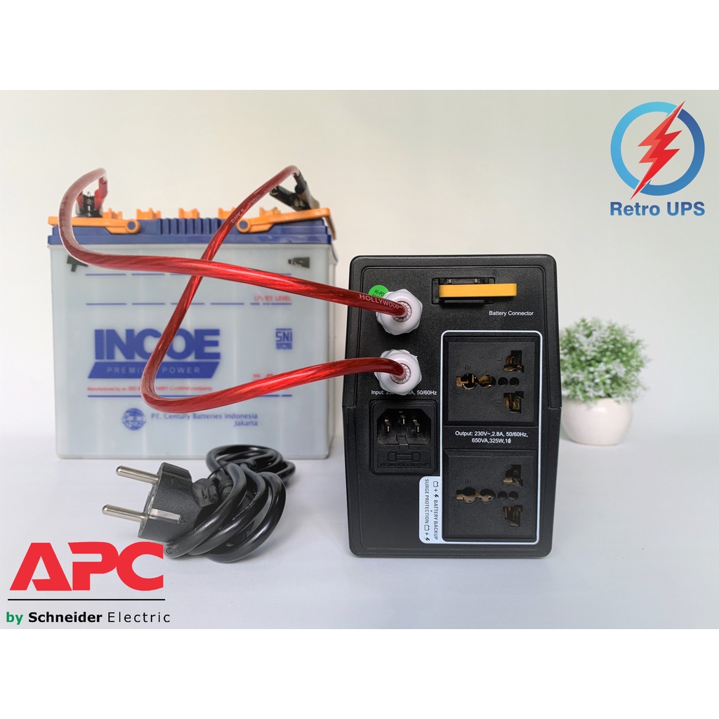 UPS Modifikasi APC BX650Li 650Va 325Watt 12V dengan FAN dan Sensor Suhu Bisa AKI 7 sd 200Ah