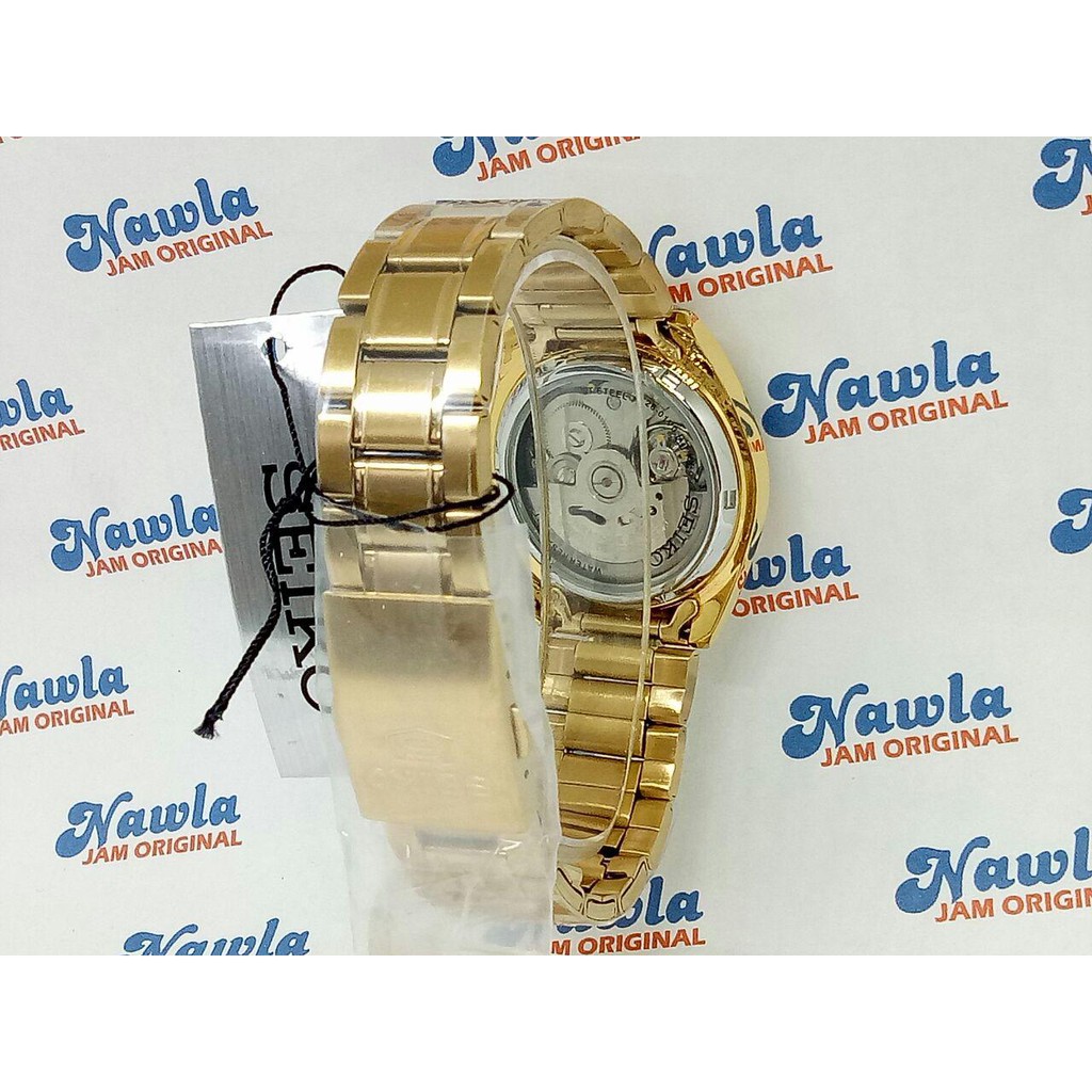 Seiko 5 SNKL58K1 Automatic Gold Plated Bracelet | Jam Pria SNKL58