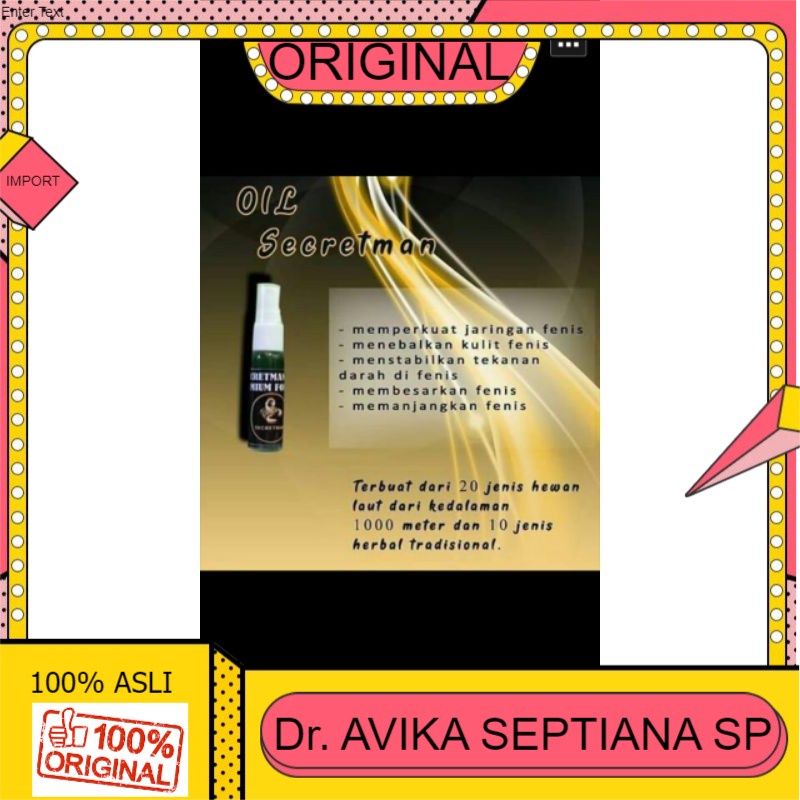 100% ASLI secretman/suplemen pria/obat herbal/memperpanjang mr.p/pemperbesar mr.p/