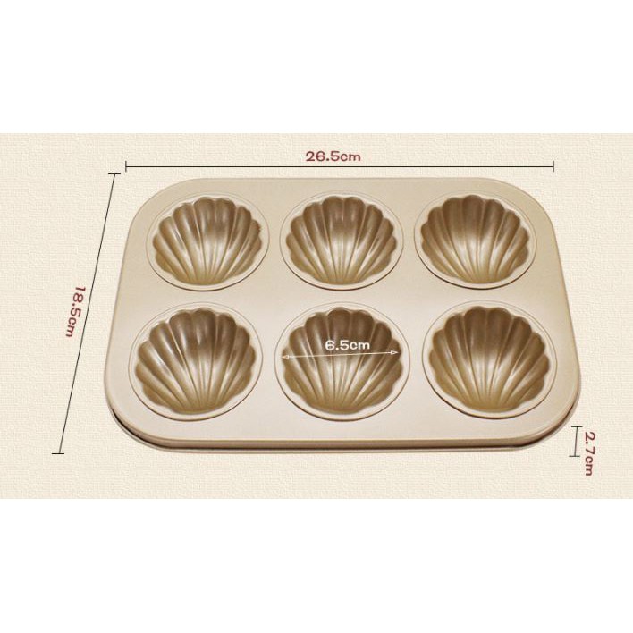 Cetakan Kue Teflon Loyang Oven Baking Tray Model Kerang Donat madeleine shells