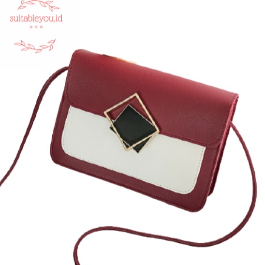 SPAO0 Tas Selempang Retro Wanita Tas Casual Sling Bag Korean Fashion Import Murah Grosir