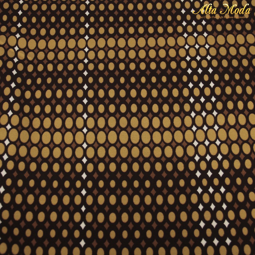 

Alta Moda Scuba Motif Coklat Motif Bulat Gold (0.85M)