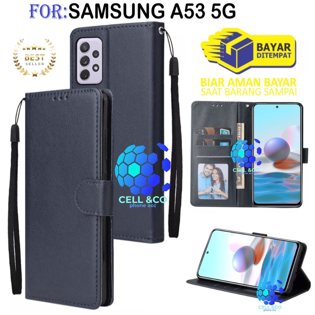 NEW SAMSUNG GALAXY A53 5G 2022 CASE FLIP LEATHER WALLET PREMIUM FLIP CASE BUKA TUTUP KESING HP CASING FLIP CASE WALLET SAMSUNG A53 5G TERBARU