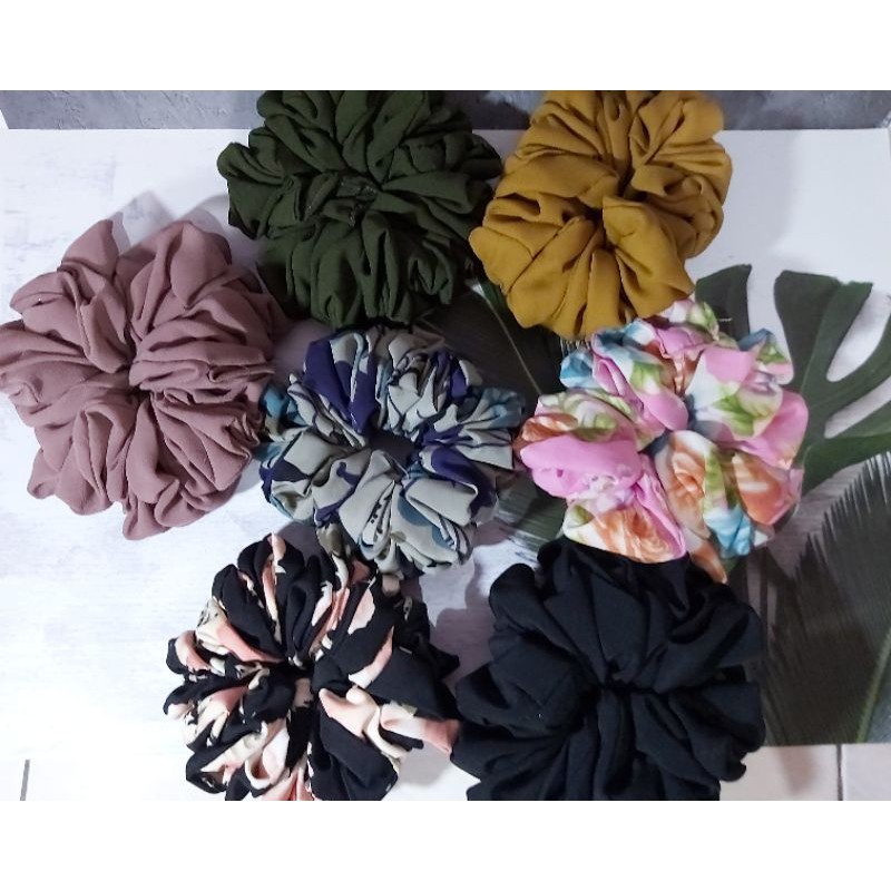 kuncir hijab super /jumbo/scrunchie/ikat rambut ekor kuda
