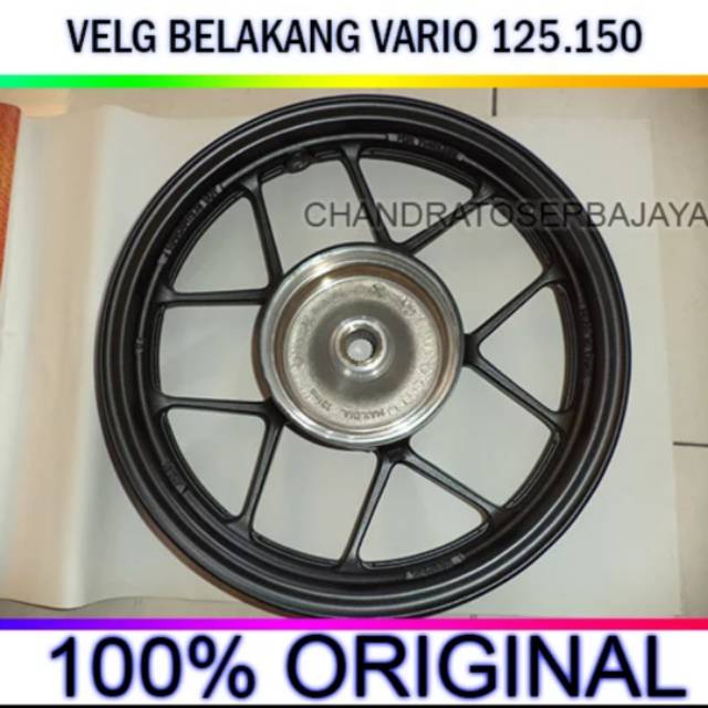 Velg velek pelek blk belakang vario 150 125 led original ahm velk racing 2015 2016 2017