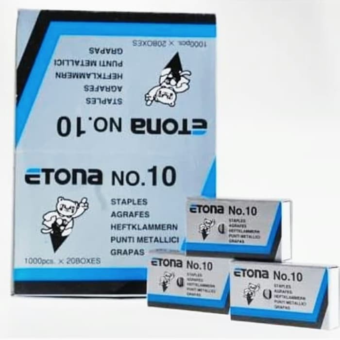 

ISI STAPLER ETONA NO.10 PER TABUNG / REFILL STAPLES