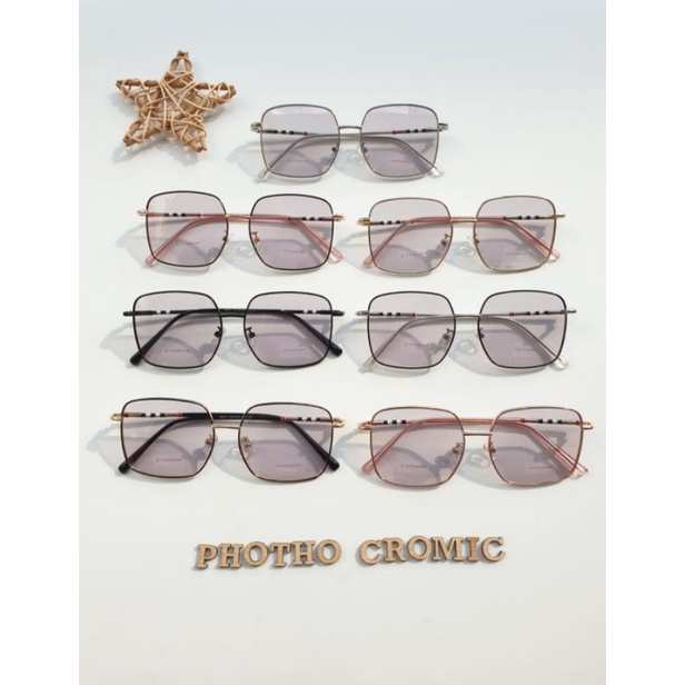 FRAME KACAMATA PHOTOCROMIC ( NORMAL ) | KACAMATA WANITA 9691 | KACAMATA FASHION &amp; ANTI UV